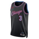 Maillot NBA Chicago Bulls Josh Giddey Nike 2025-26 City Edition Noir Swingman - Homme